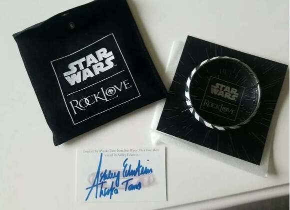 ROCKLOVE STAR WARS CLONE WARS AHSOKA TANO BANGLE SIGNED ASHLEY ECKSTEIN LE 1000 - Picture 3 of 3